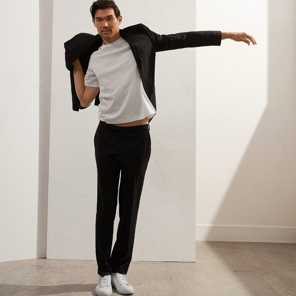 Young Man’s Slim Black Marzotto Banana Republic suit